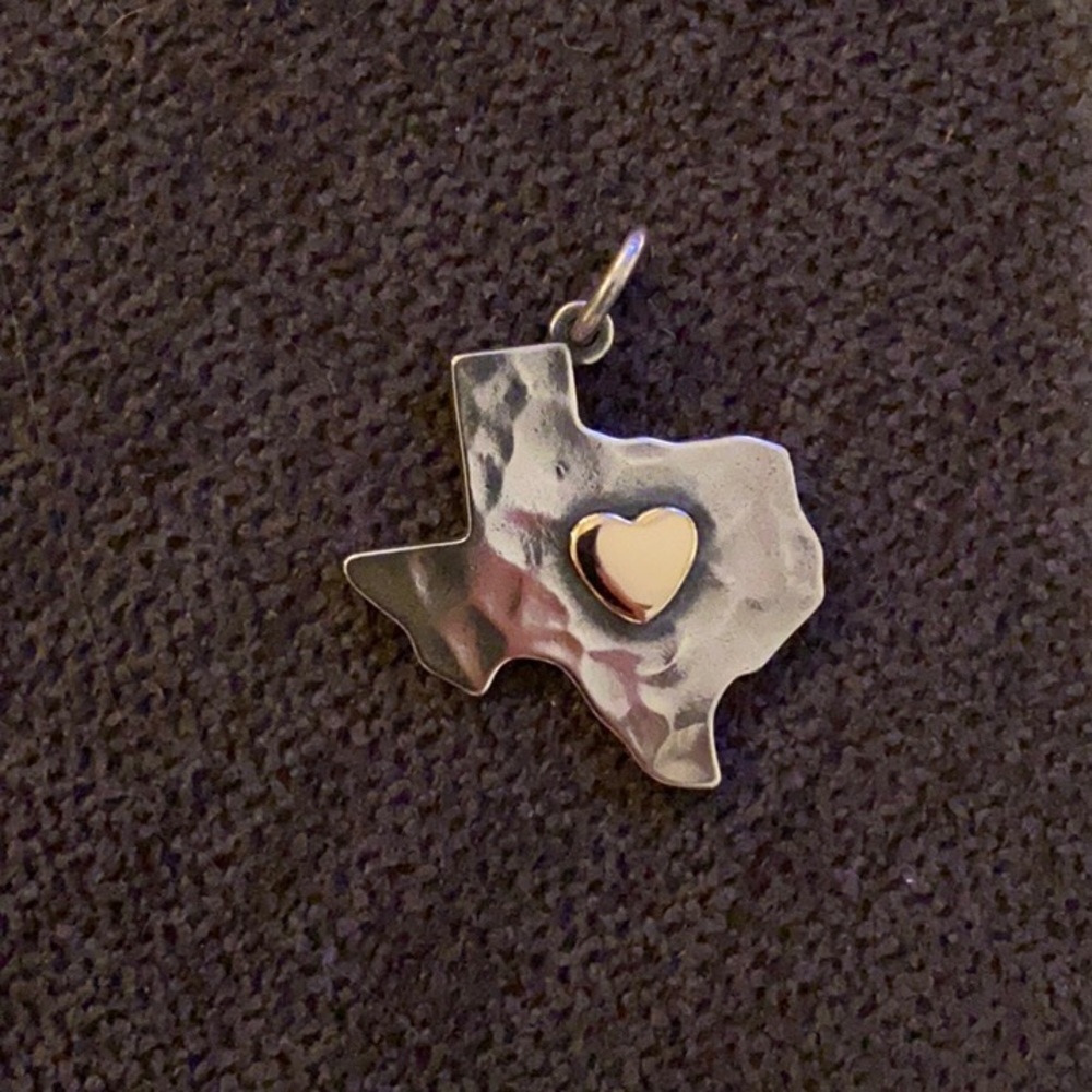 James Avery Golden Heart of Texas pendant